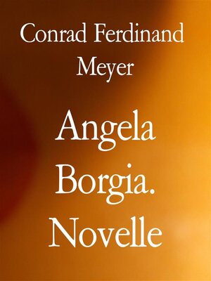 cover image of Angela Borgia. Novelle